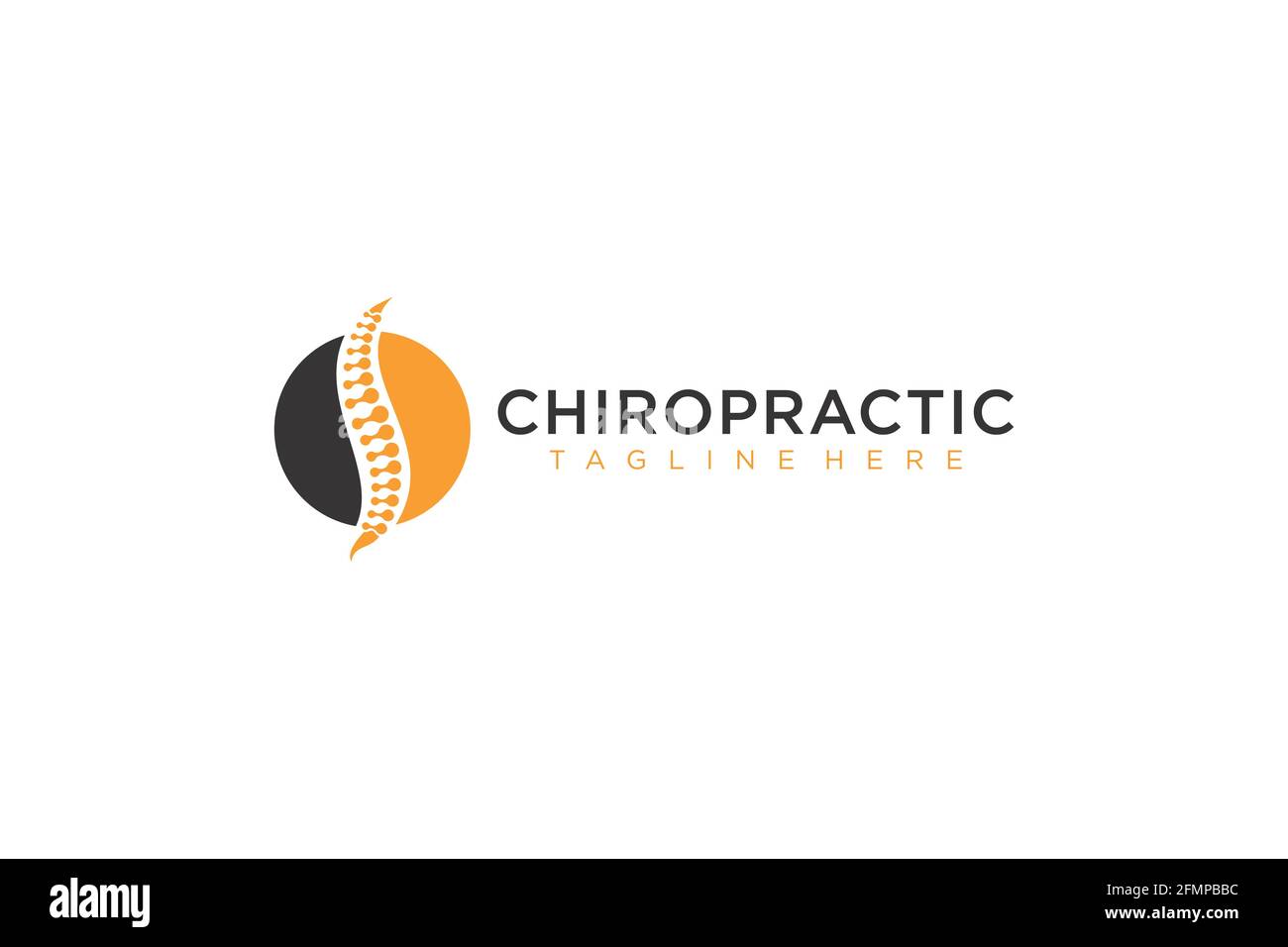 Chiropractic logo design. Spine logo template. Spinal icon. Backbone
