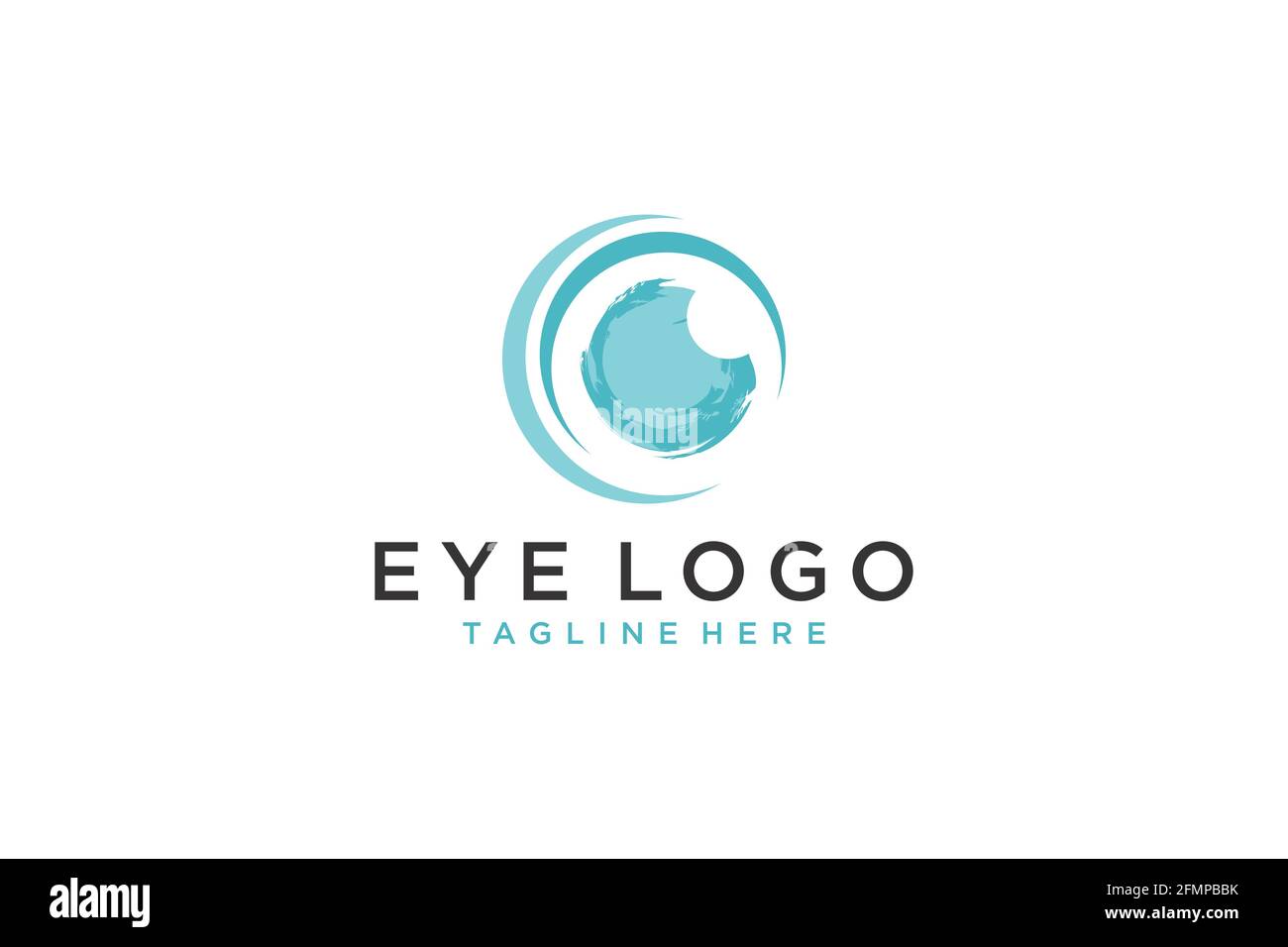 Eye vector logo design template. Modern minimal flat design style. Vector. Stock Vector