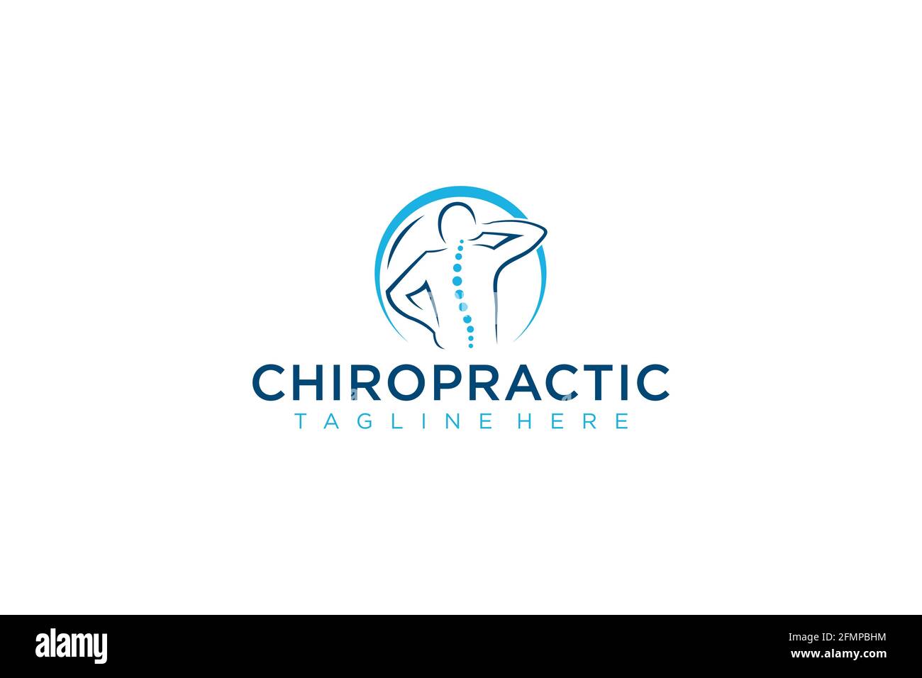 Chiropractic logo design. Spine logo template. Spinal icon. Backbone icon. Stock Vector