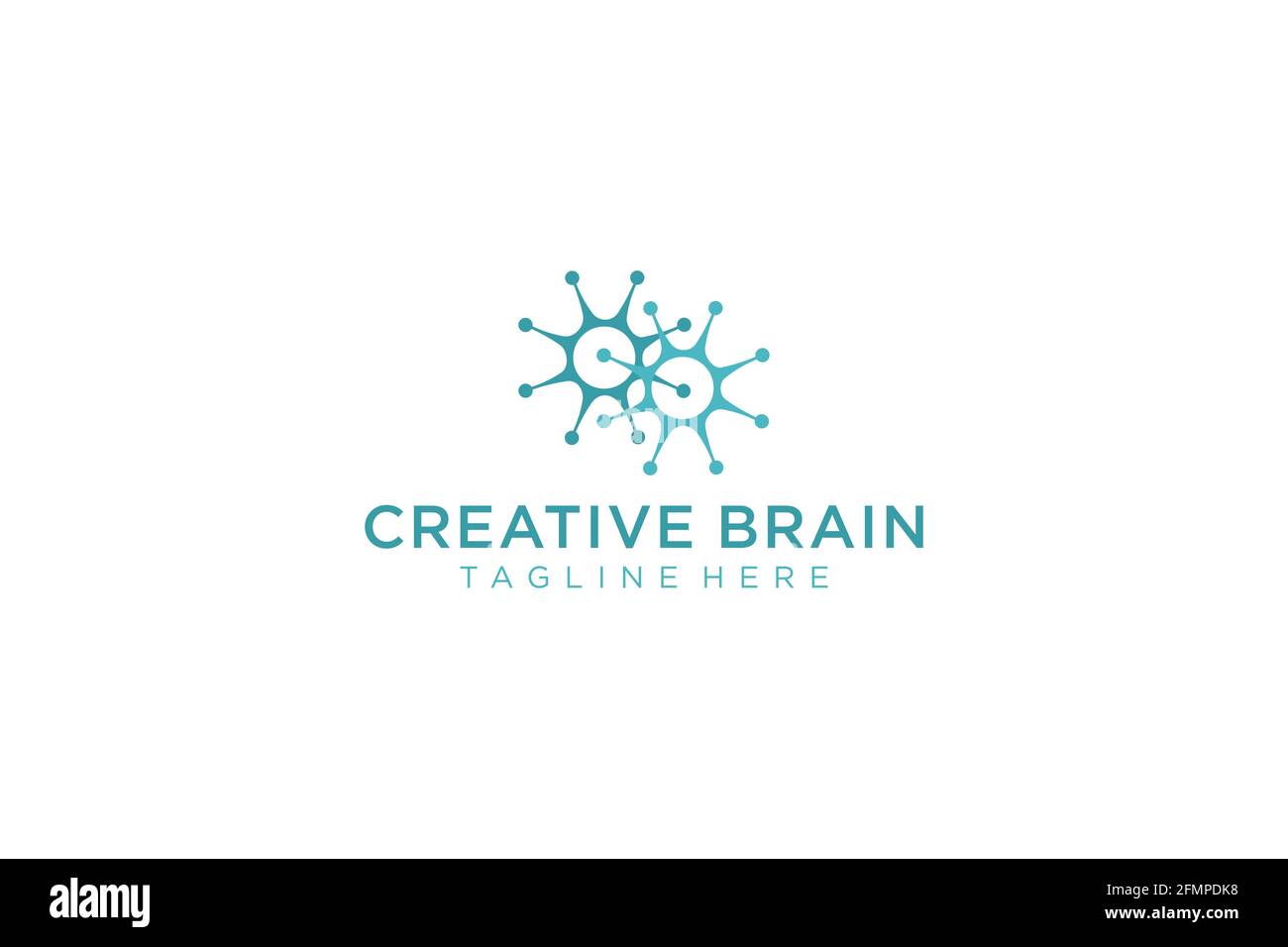 Brain Logo silhouette design vector template. Think idea concept ...