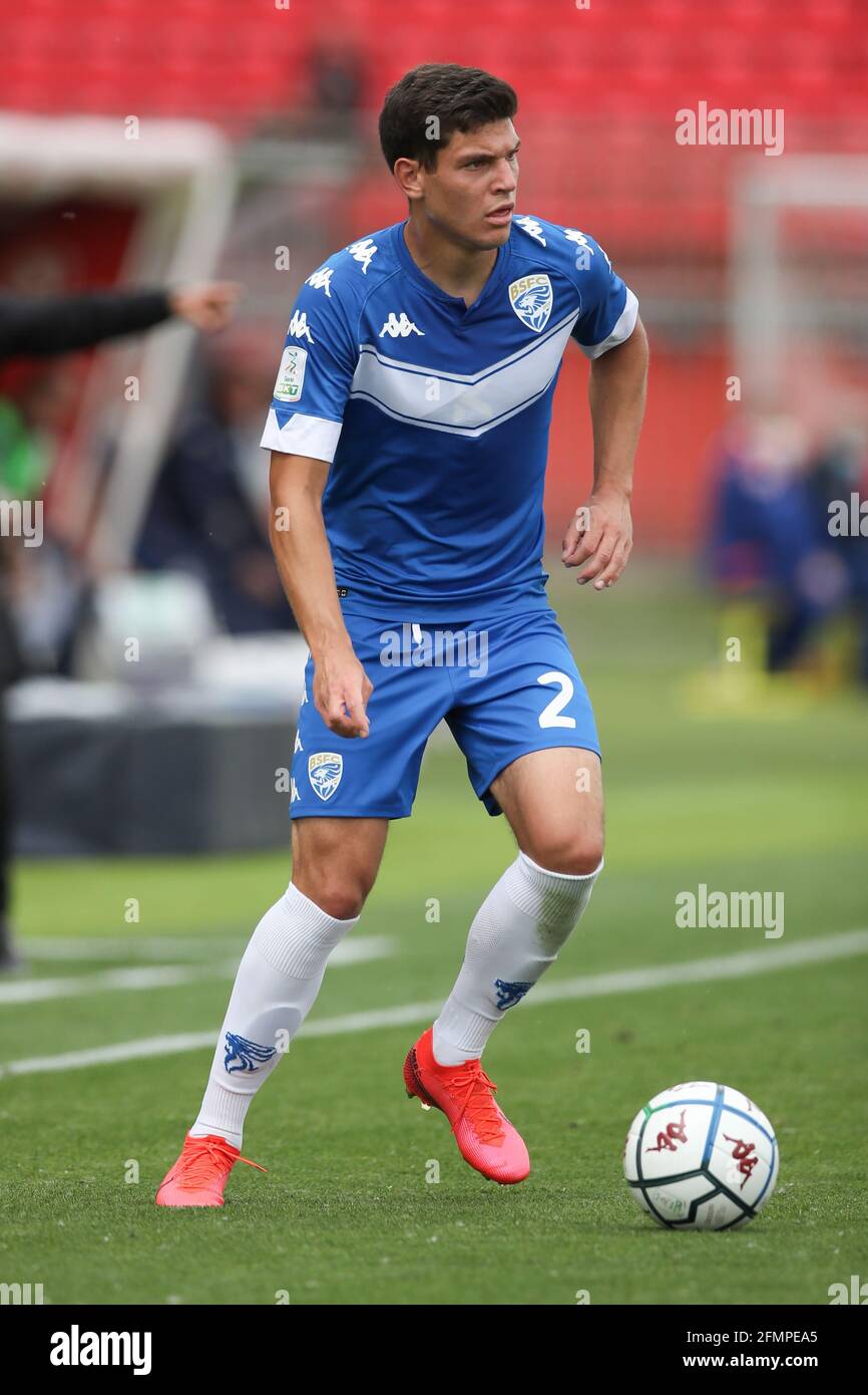 Monza, , 10th May 2021. Fran Karacic of Brescia Calcio during the Serie B match at U-Power Stadium, Monza. Picture credit should read: Jonathan Moscrop / Sportimage Stock Photo