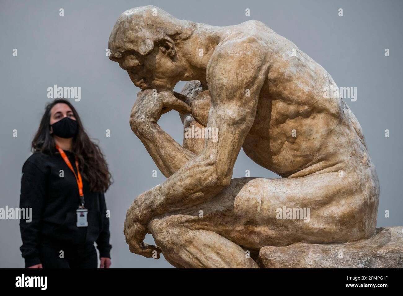 London, UK. 11th May, 2021. The EY Exhibition: The Making of Rodin preview at the Tate Modern. The gallery will reopen, after the latest covid lockdown, with this new exhibition of the works of Aguste Rodin (1840-1917). It shows how he broke the rules of classical sculpture to create a different image of the human body, 'mirroring the ruptures, complexities and uncertainties of the modern age'. Featuring over 200 works, the exhibition is partly thanks to a unique collaboration with the Musée Rodin. Credit: Guy Bell/Alamy Live News Stock Photo