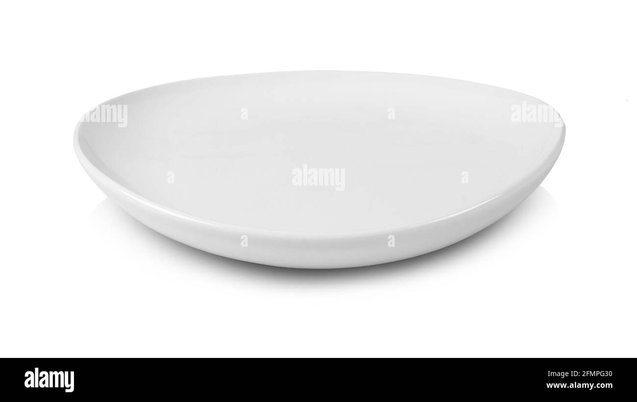white plate isolated on white background Stock Photo - Alamy