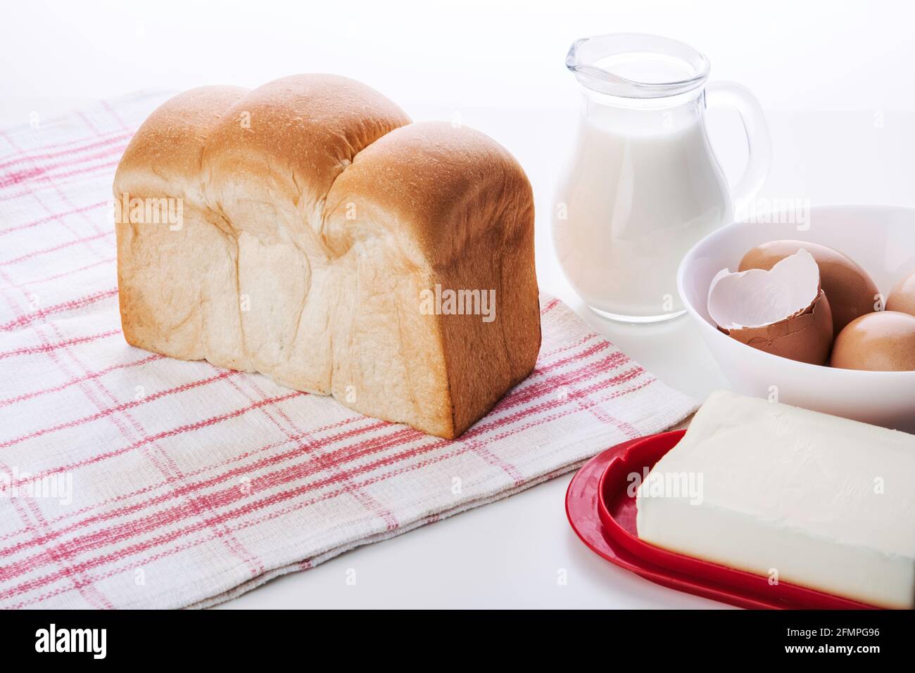 Bread homemade isolated on white background Stock Photo