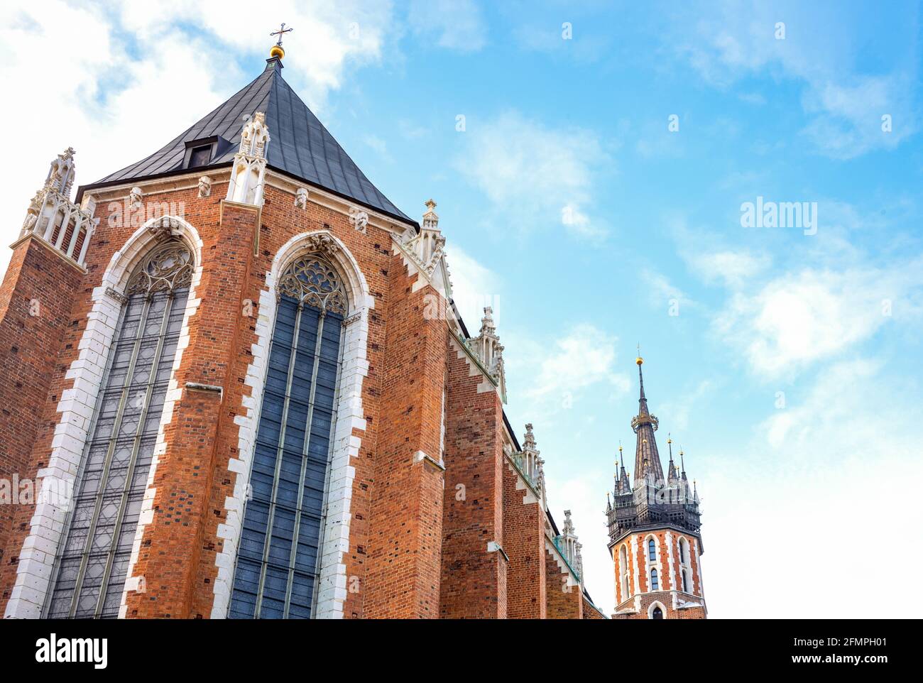 Cracow, Poland, upward view of the apse of the St. Mary church Stock Photo