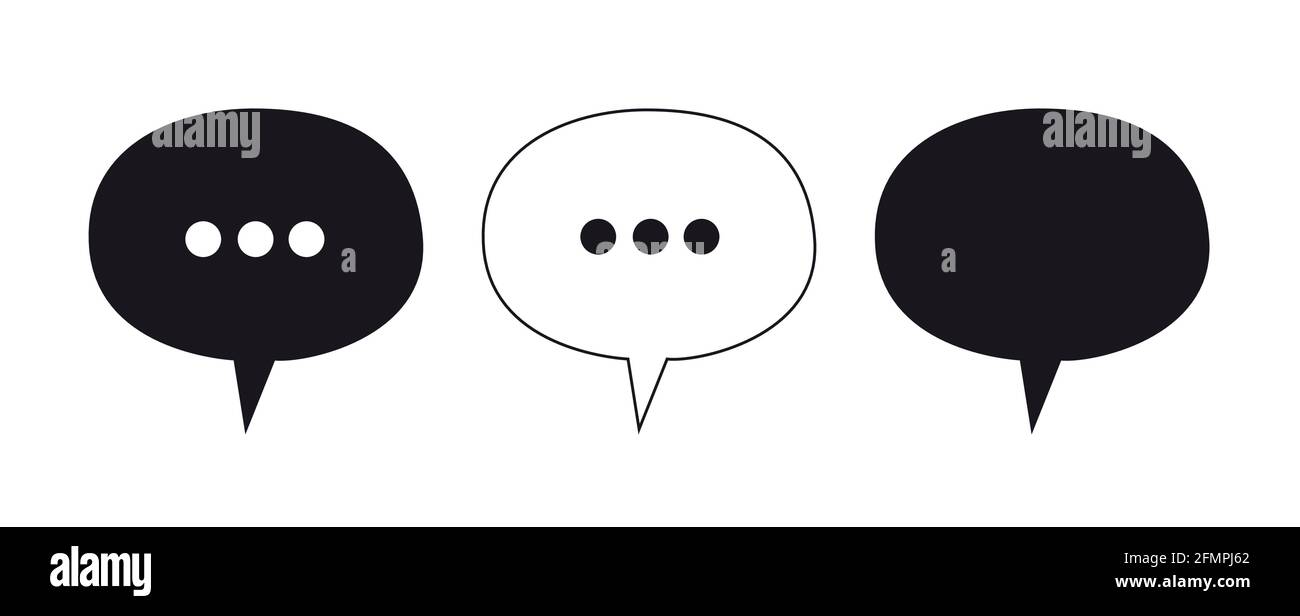 Vector chat icon collection flat design.Texting symbol. Vector Stock