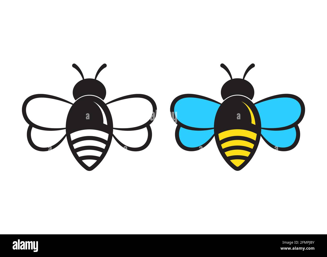 Bee icon, Honey Bee on white background Stock Vector Image & Art - Alamy