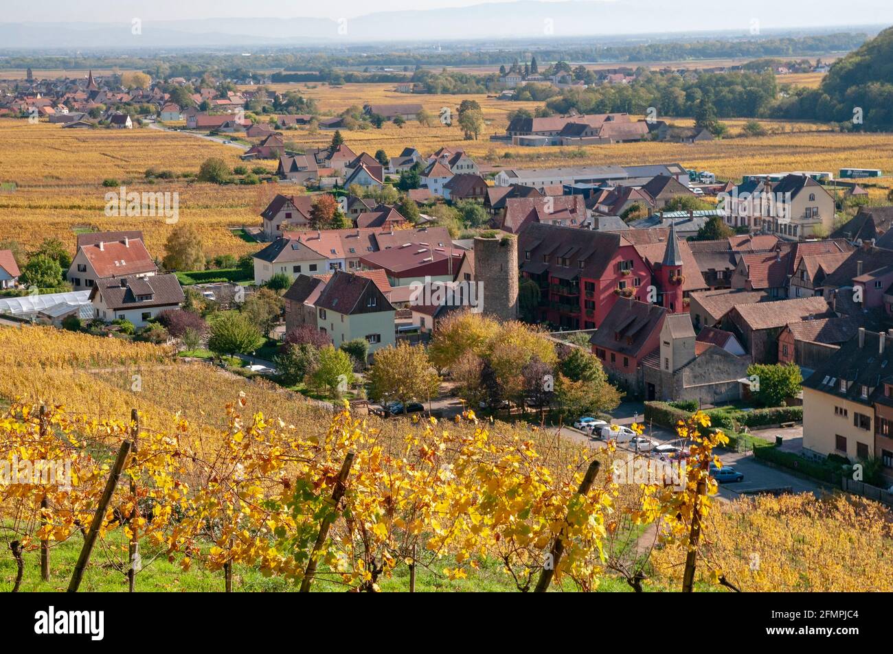 Picturesque village of Kaysersberg on the Alsace wine route, Haut-Rhin (68), Grand Est region, France Stock Photo