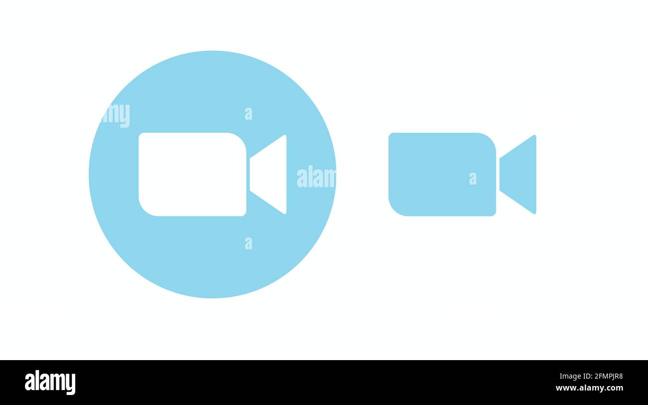 Video production blue icon hi-res stock photography and images - Alamy