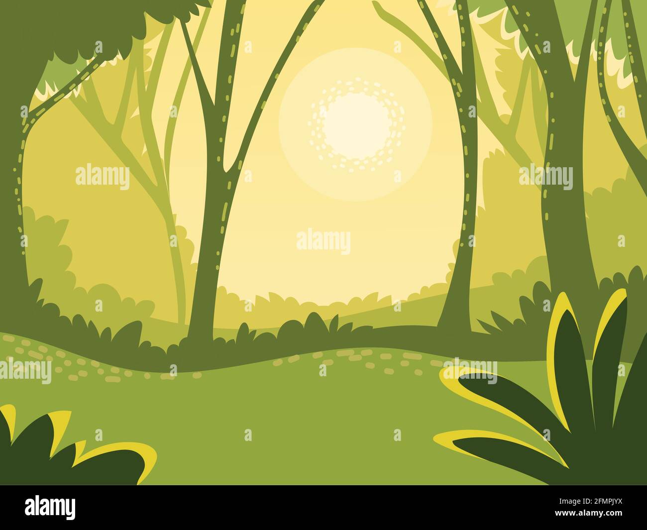 landscape green scene Stock Vector Image & Art - Alamy