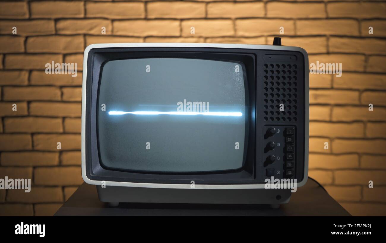 Photo of retro tv with analog television Stock Photo