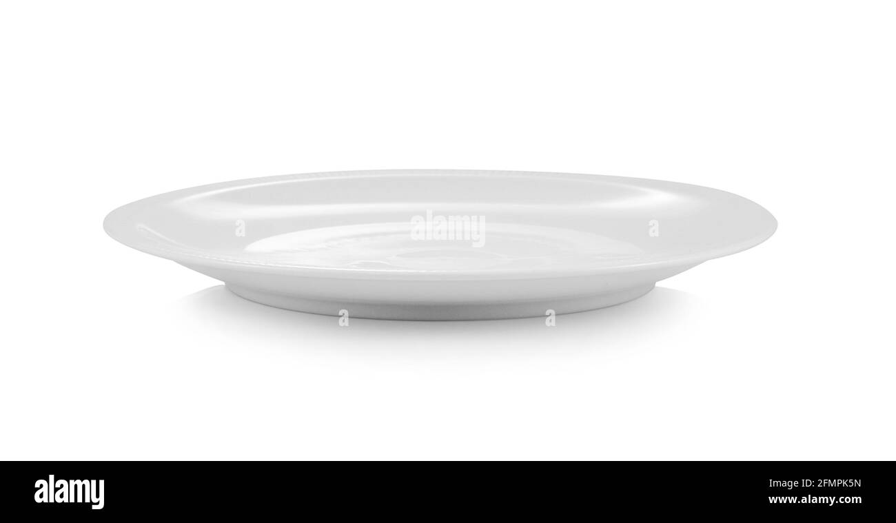 white plate isolated on white background Stock Photo - Alamy
