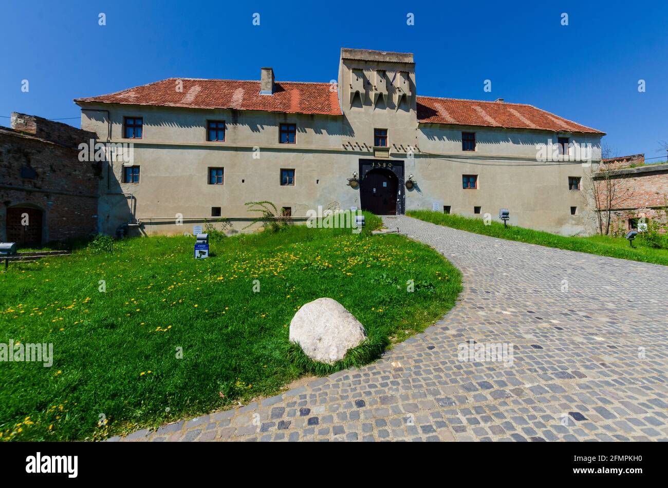 The main gateway to The Citadel in Brasov, Romania Stock Photo