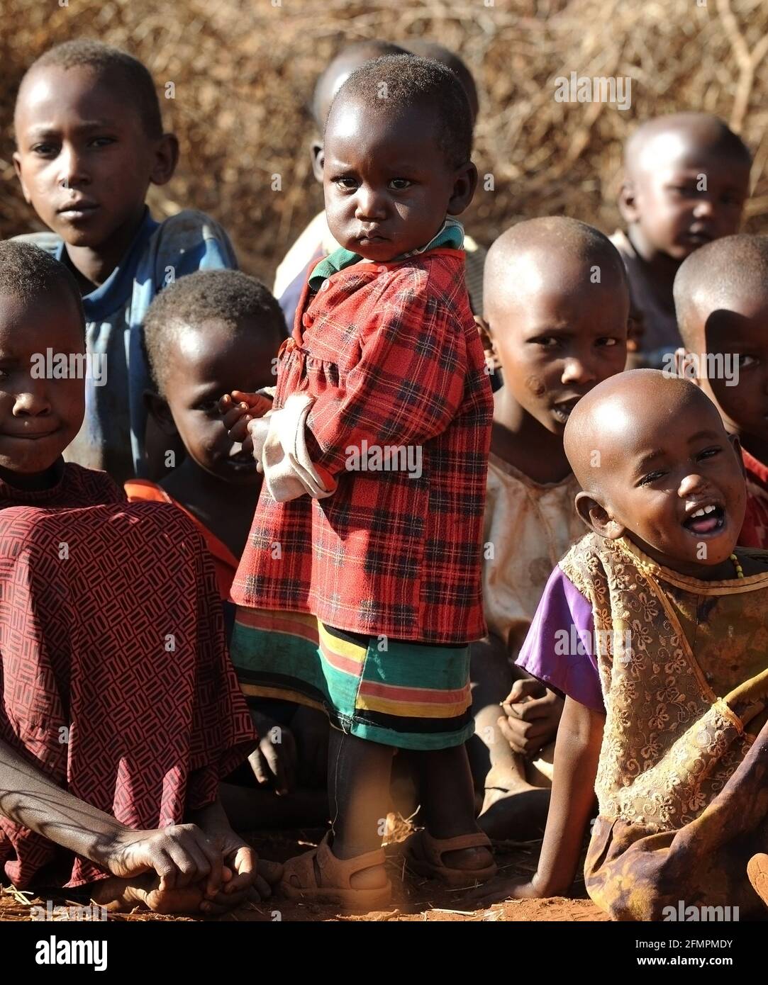 Kenya Africa Masai children Stock Photo