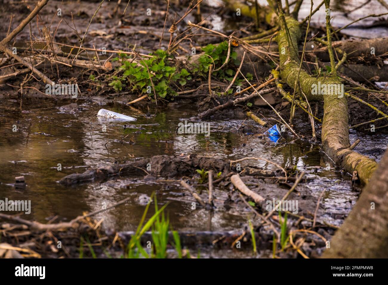 Irresponsible environmental destruction can also be found everywhere in Germany Stock Photo