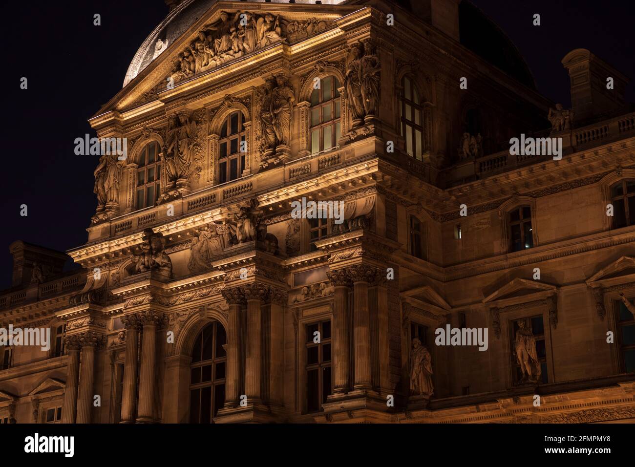 Pavillon Richelieu (detail), Musée du Louvre,  Paris, France. Stock Photo