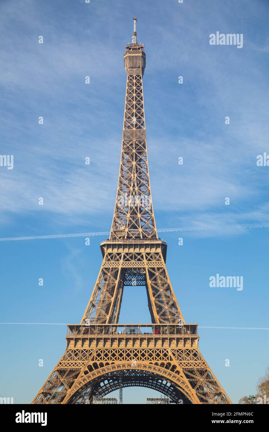 The Eiffel Tower (La tour Eiffel), Paris, France. Stock Photo