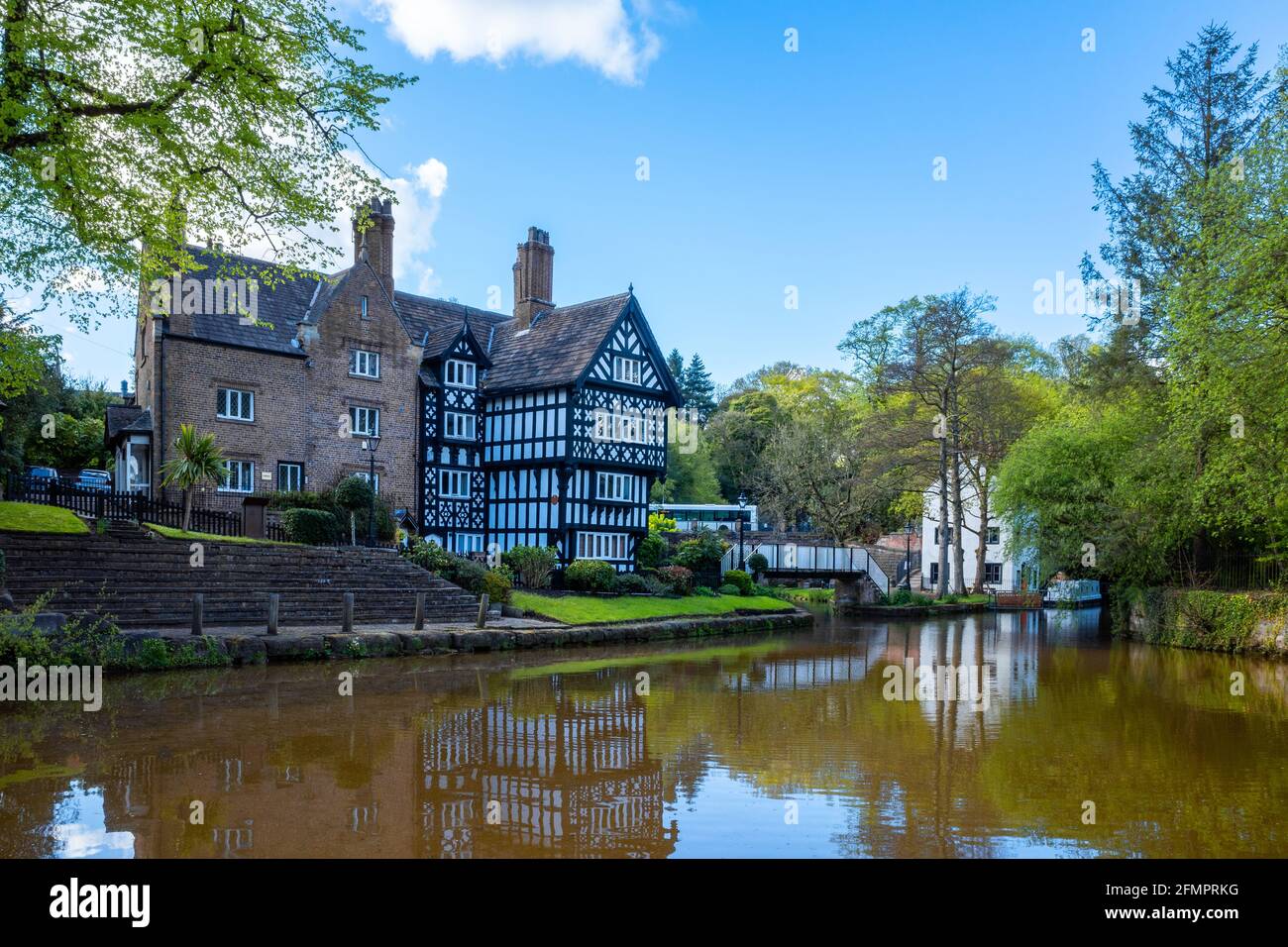 MANCHESTER, UNITED KINGDOM May 05, 2021 Tudor houses circa 1800's