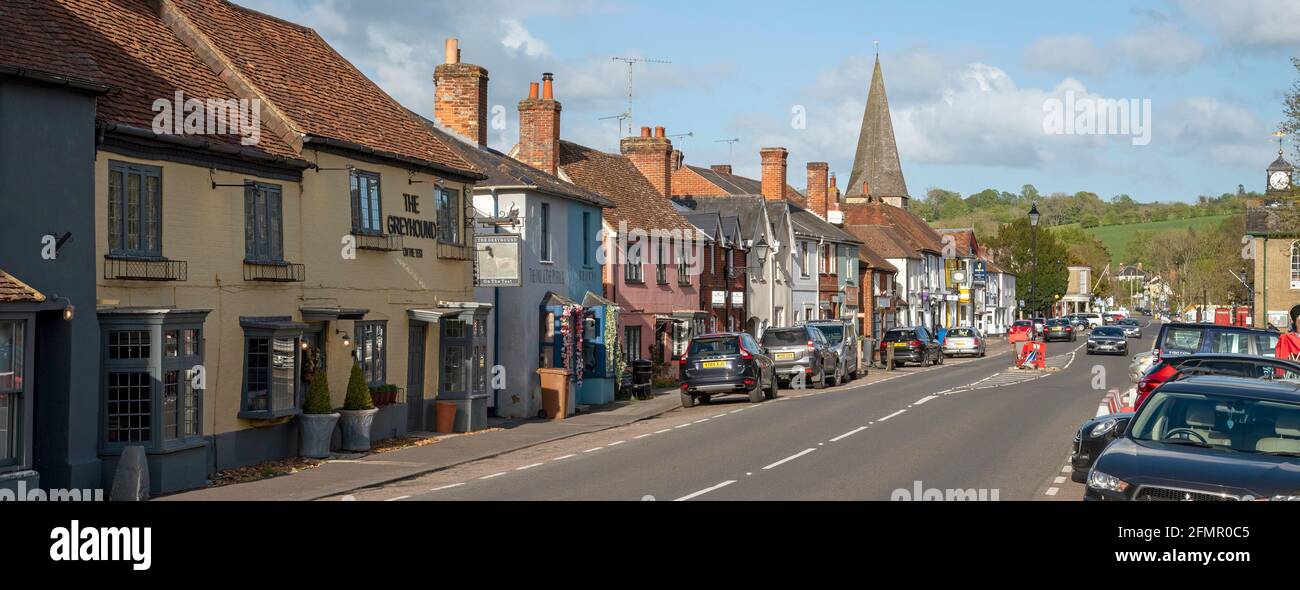 Stockbridge, Hampshire, England, UK. 2021. Stockbridge main street with