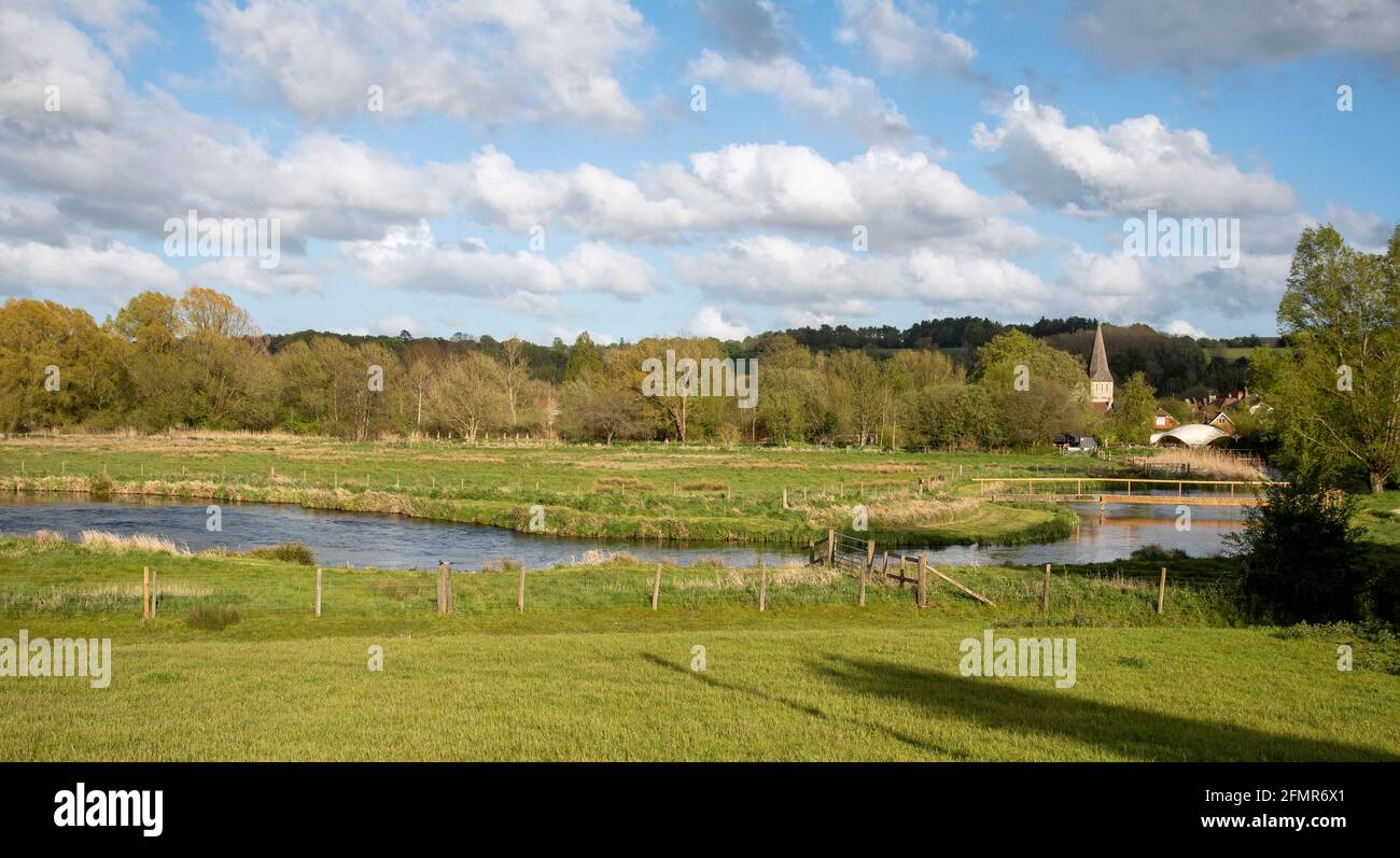 Stockbridge, Hampshire, England, UK. 2021. The River test flowing
