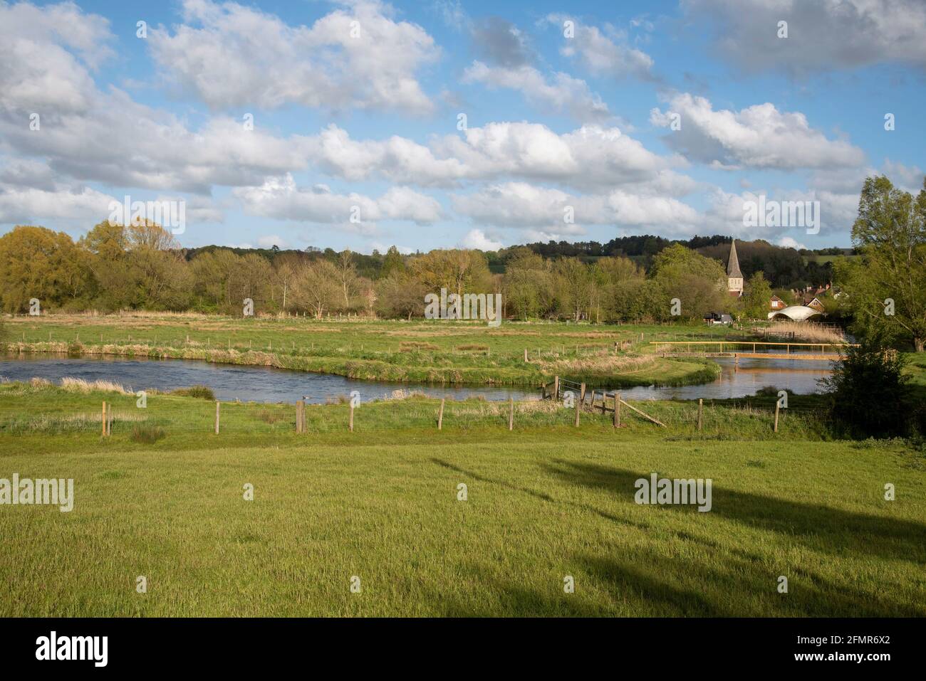 Stockbridge, Hampshire, England, UK. 2021. The River test flowing