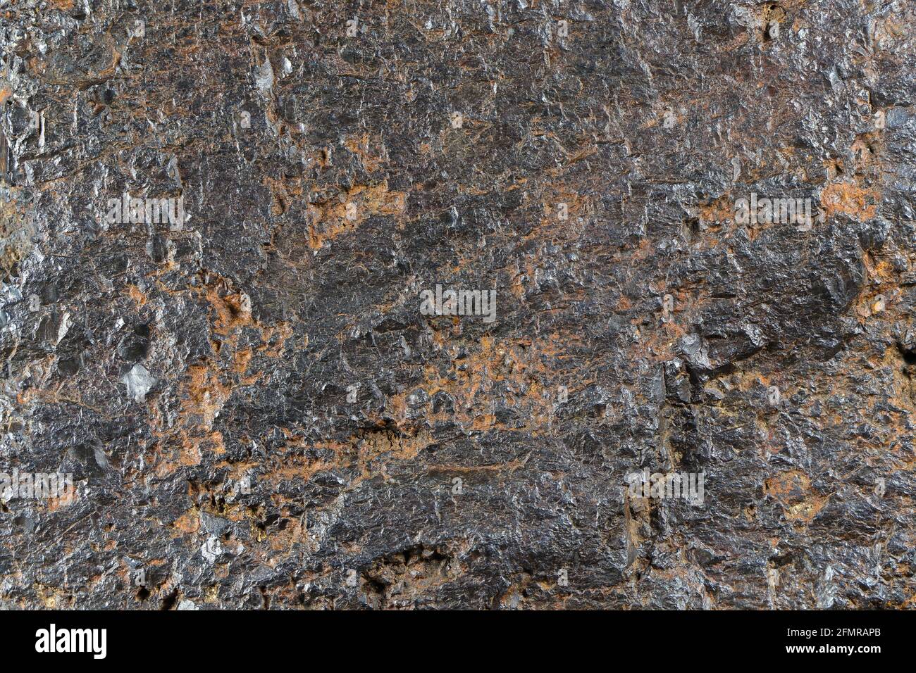 Solid Iron Ore Textured Face Surface Stock Photo
