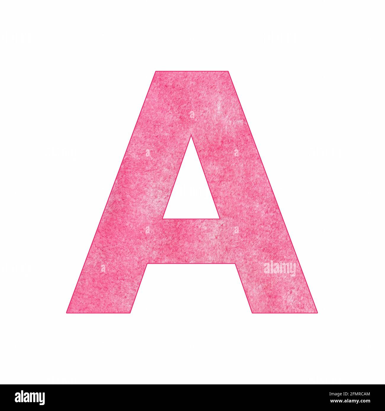 Alphabet Letter A - Pink plush texture Stock Photo - Alamy