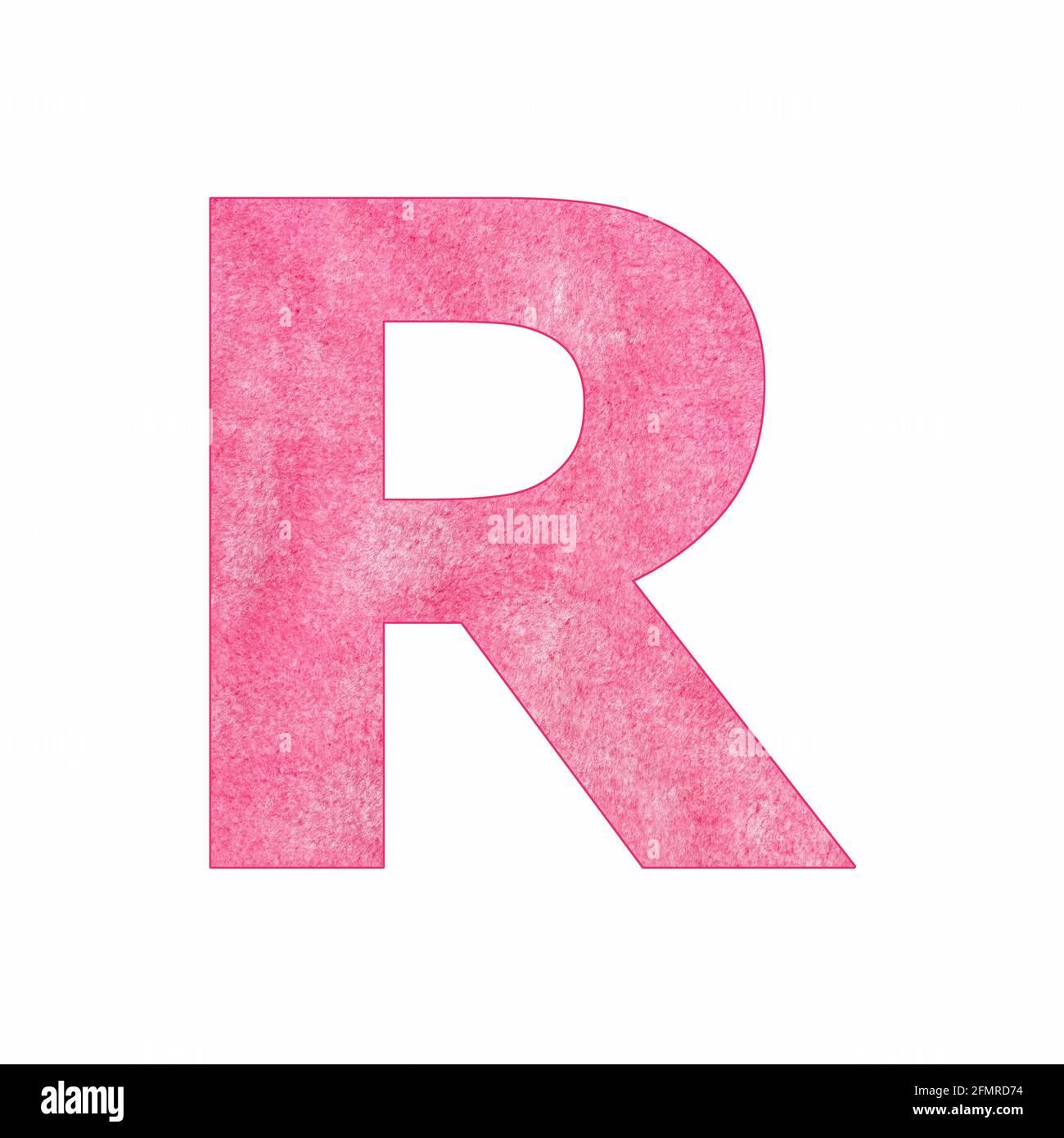 Alphabet Letter R - Pink plush texture Stock Photo - Alamy
