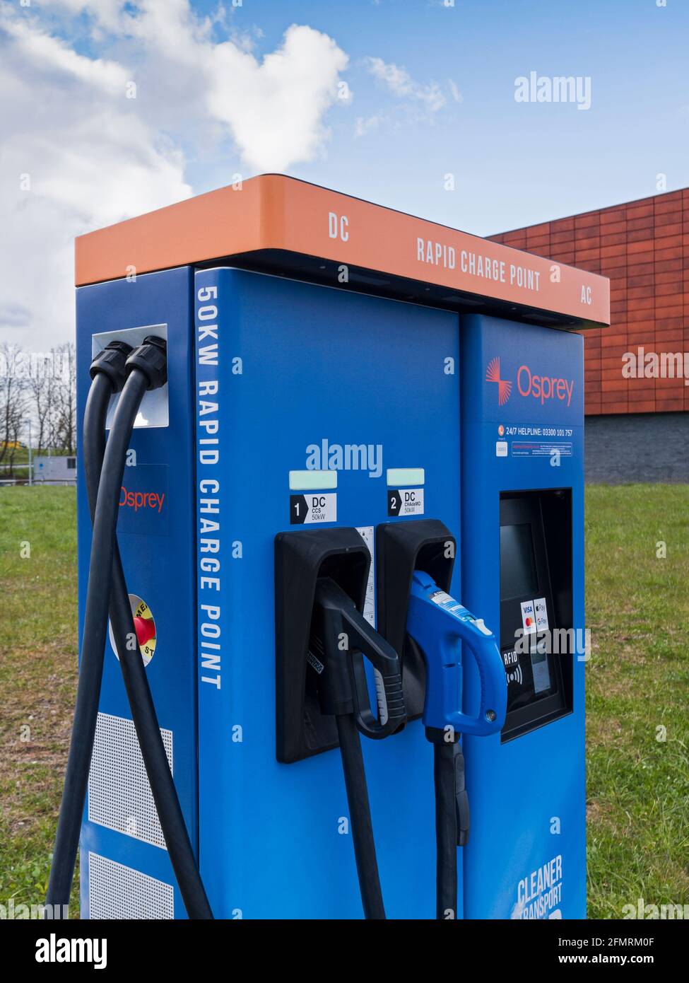 Electric vehicle charging point by Osprey in the UK Stock Photo Alamy