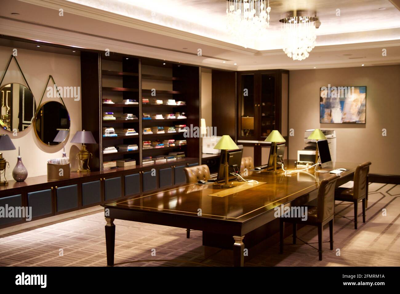 RAS AL KHAIMAH, UNITED ARAB EMIRATES - JUN 13, 2019: Workspace or well ...