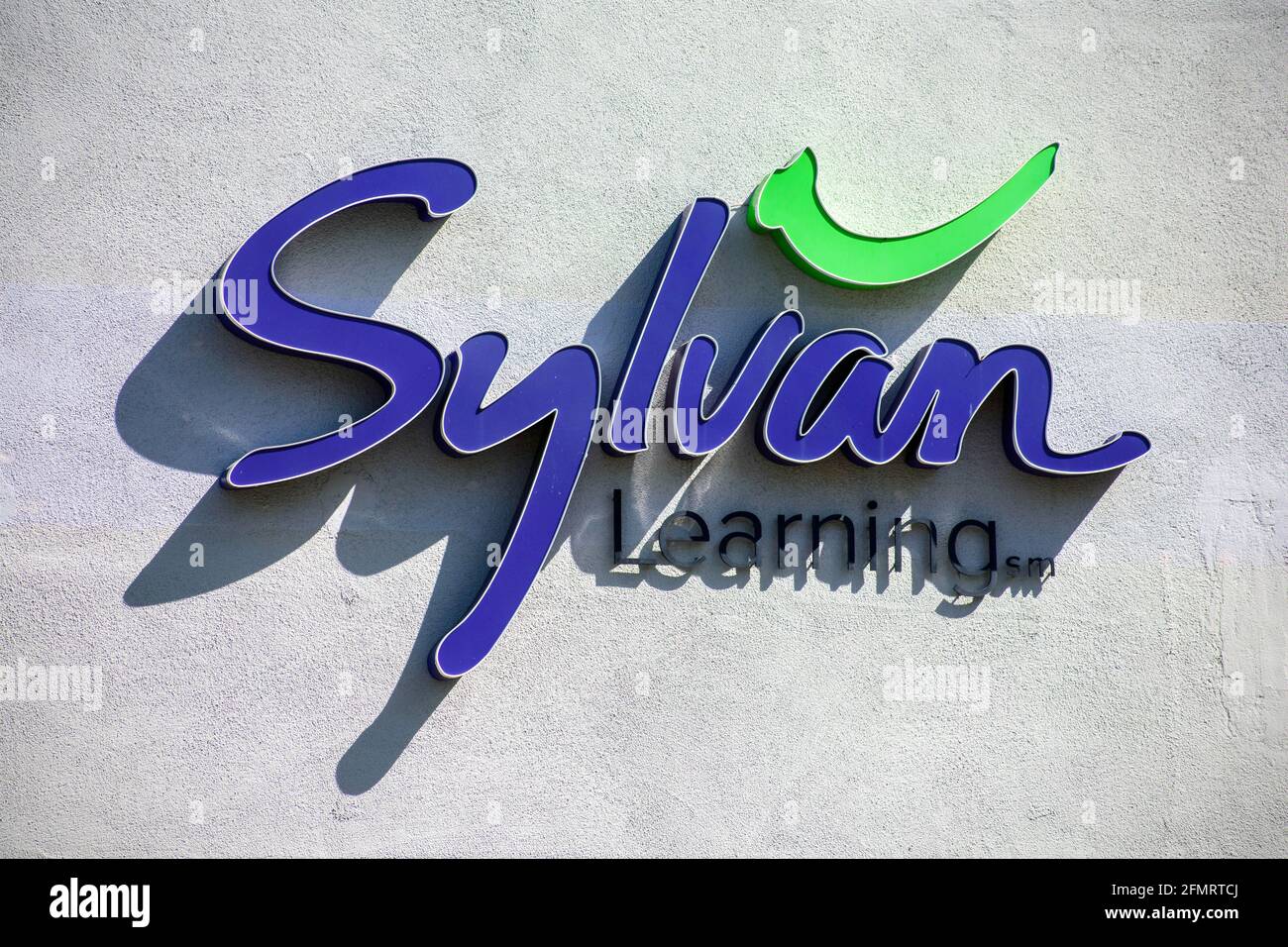 Sylvan Learning sign, logo at supplemental learning center location. San Jose, California, USA