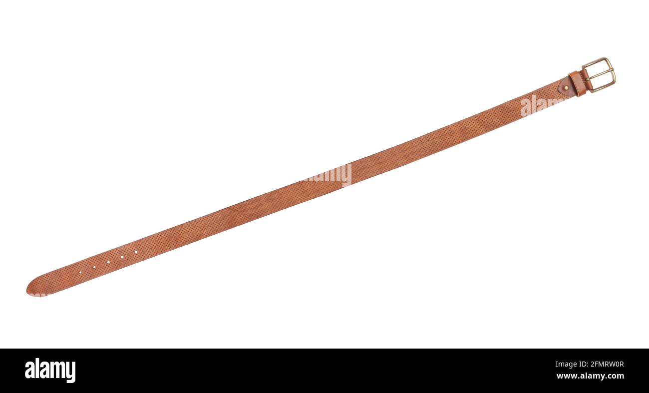brown belt path isolated on white Stock Photo Alamy