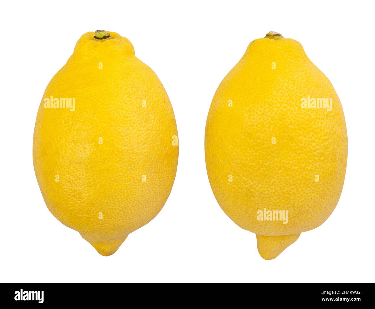 lemon path isolated on white Stock Photo