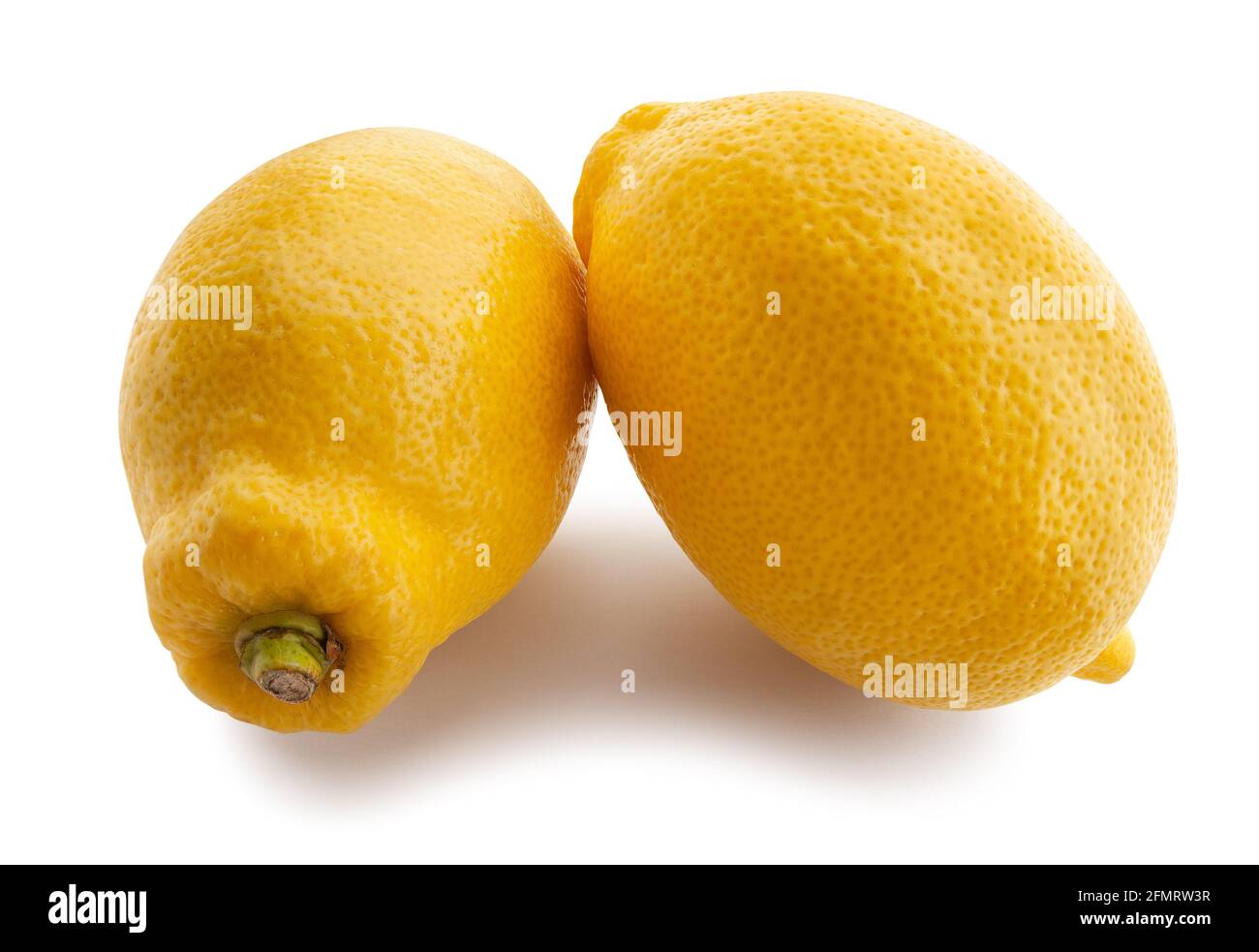 lemon path isolated on white Stock Photo