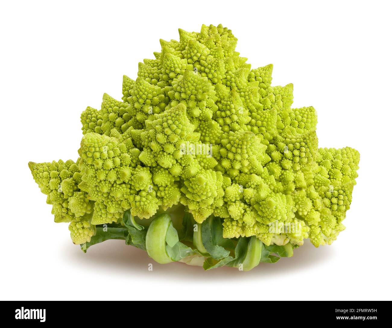 romanesco path isolated on white Stock Photo