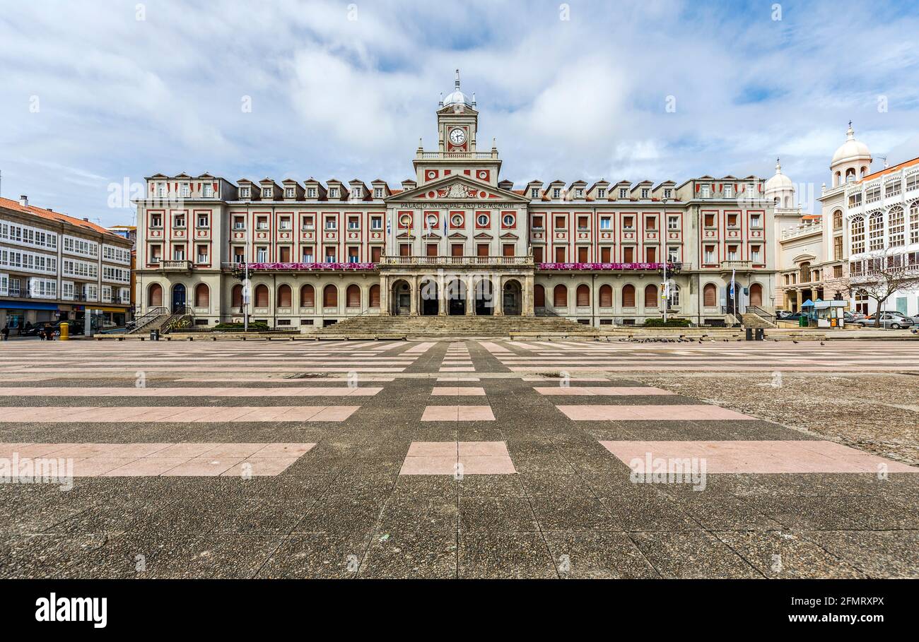 FERROL, SPAIN MARCH 28, 2015 View of Ferrol city hall building