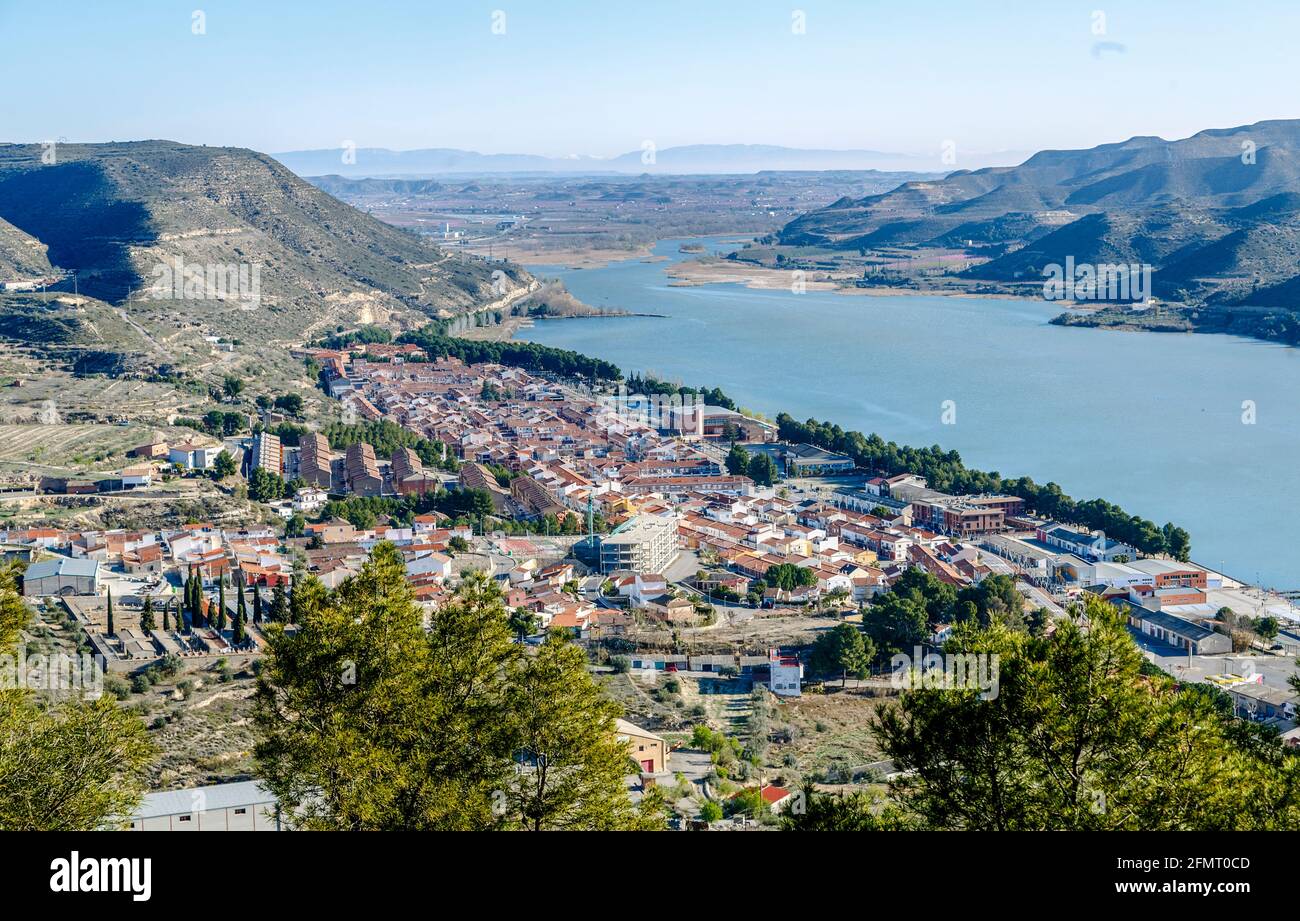 Overview of Mequinenza. Aragon, Spain Stock Photo
