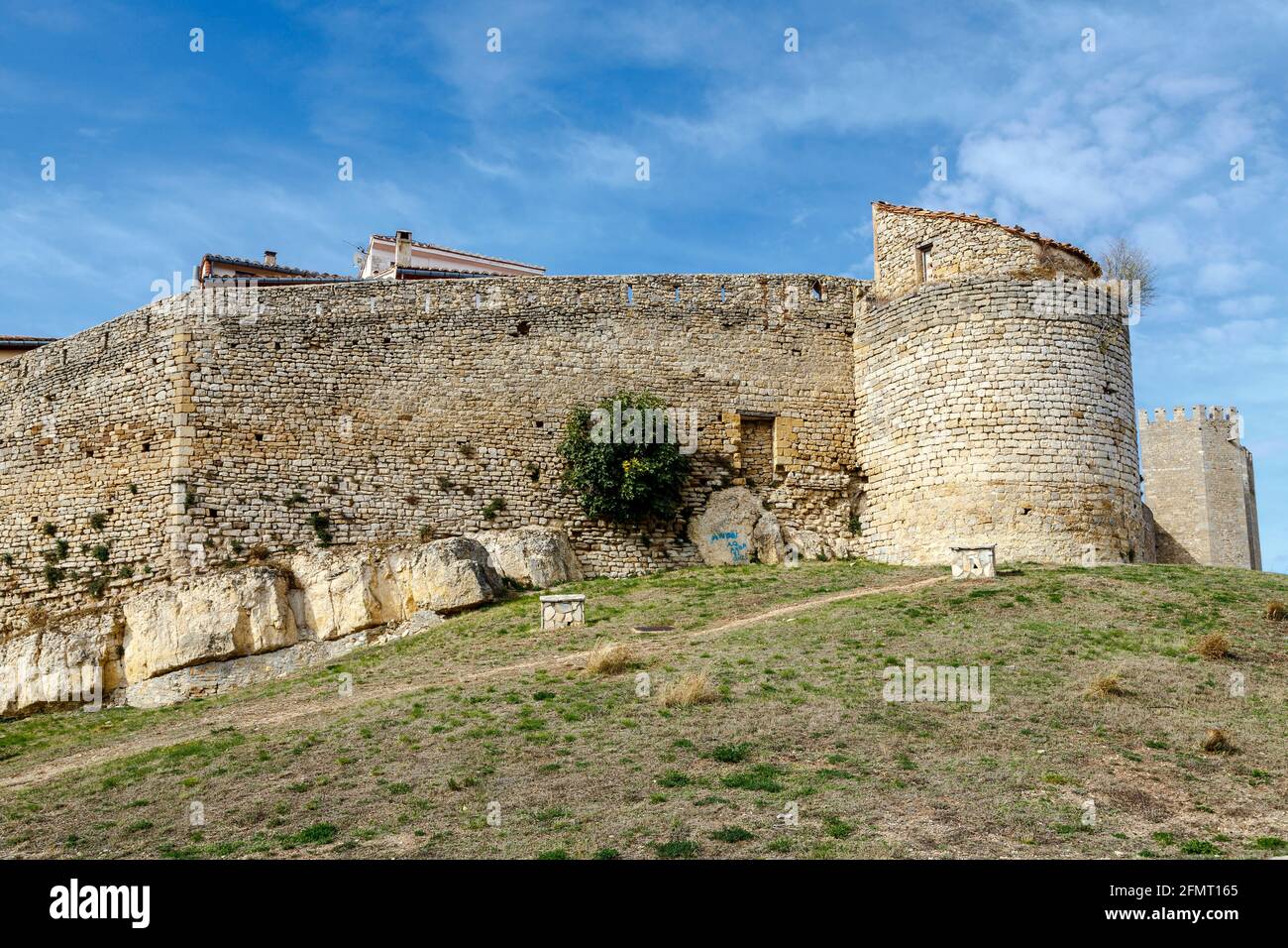 Morella in castellon Maestrazgo castle fort at Spain Stock Photo