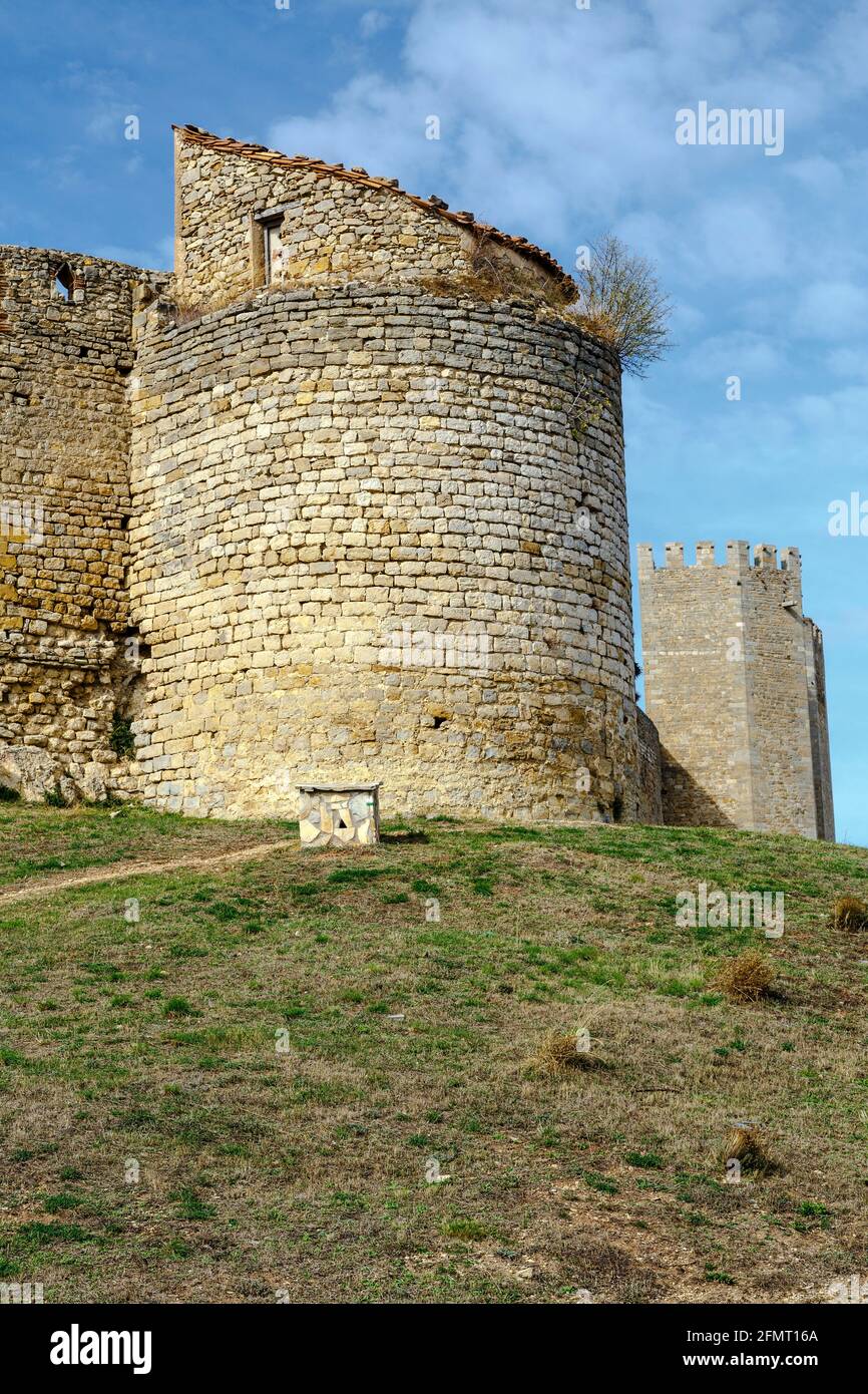 Morella in castellon Maestrazgo castle fort at Spain Stock Photo