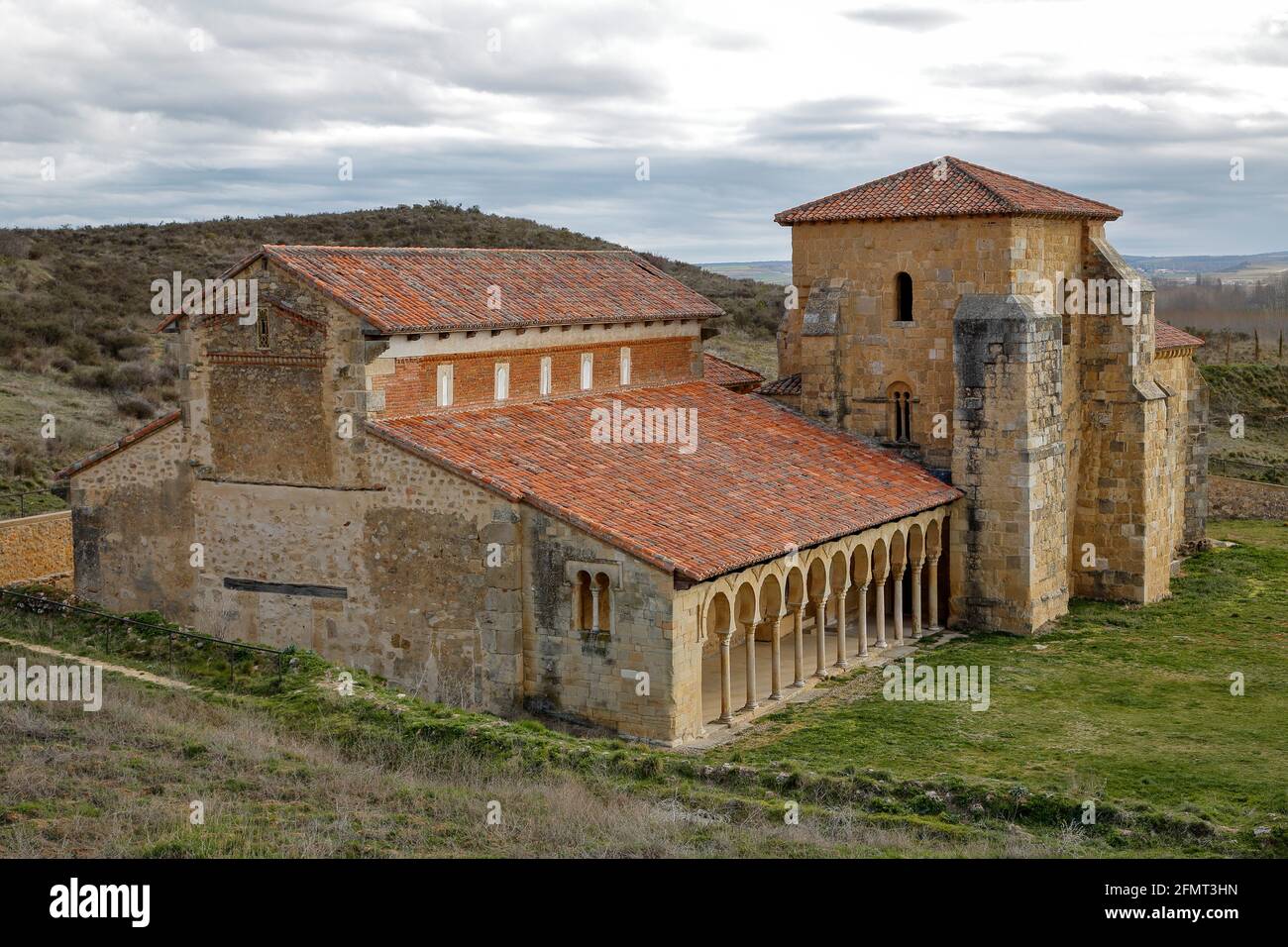 Mozarabic monastery of San Miguel de Escalada in Leon, Spain Stock Photo