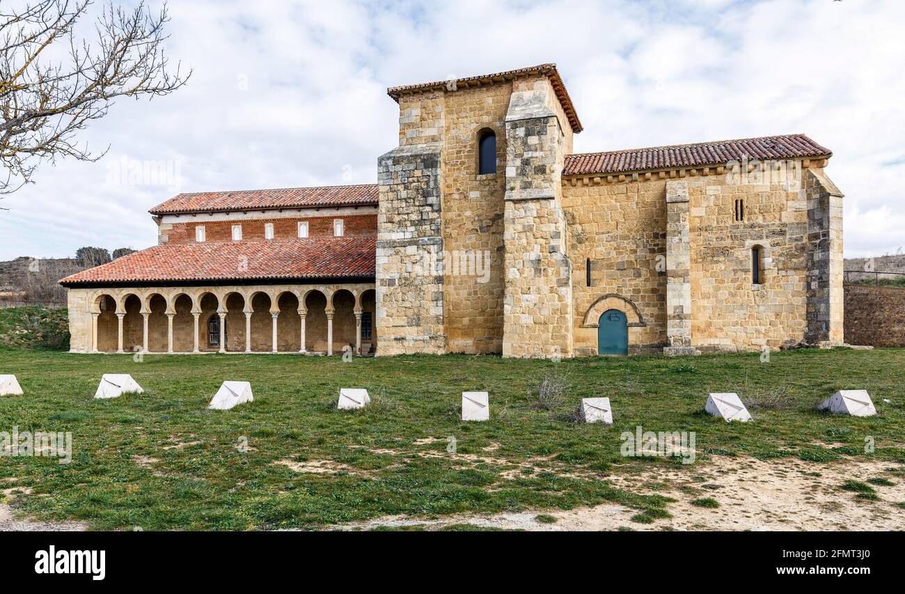 Mozarabic monastery of San Miguel de Escalada in Leon, Spain Stock Photo