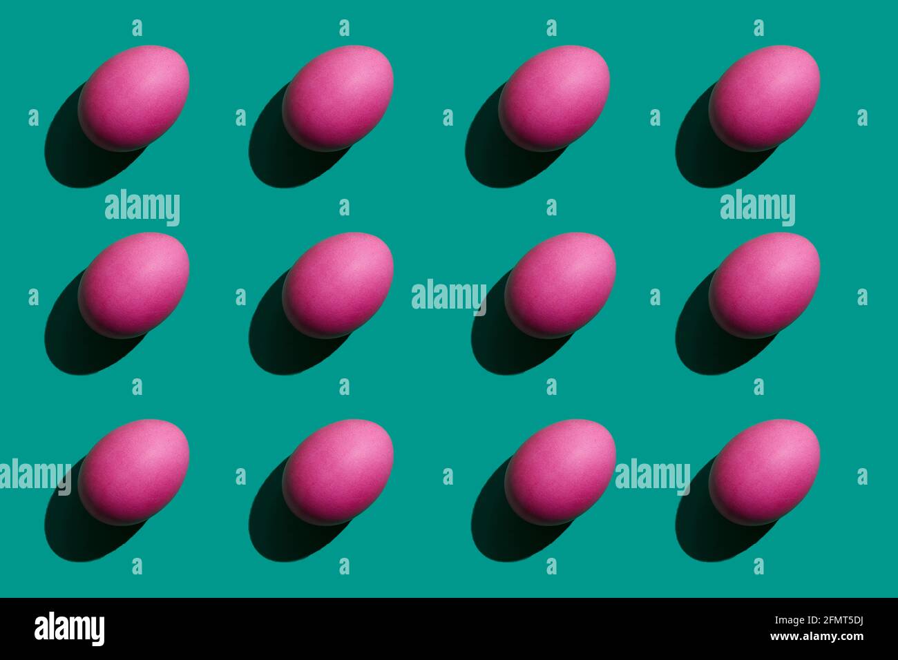 Pink eggs pattern ester background Stock Photo