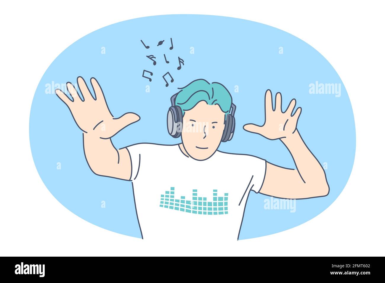 Listening to Music, recreation concept Stock Vector Image & Art Alamy