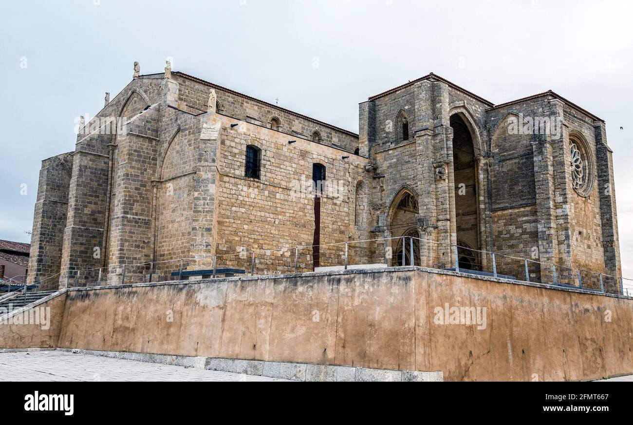 Church of Santa Maria in Villalcazar de Sirga, Palencia, Castilla-Leon, Spain Stock Photo