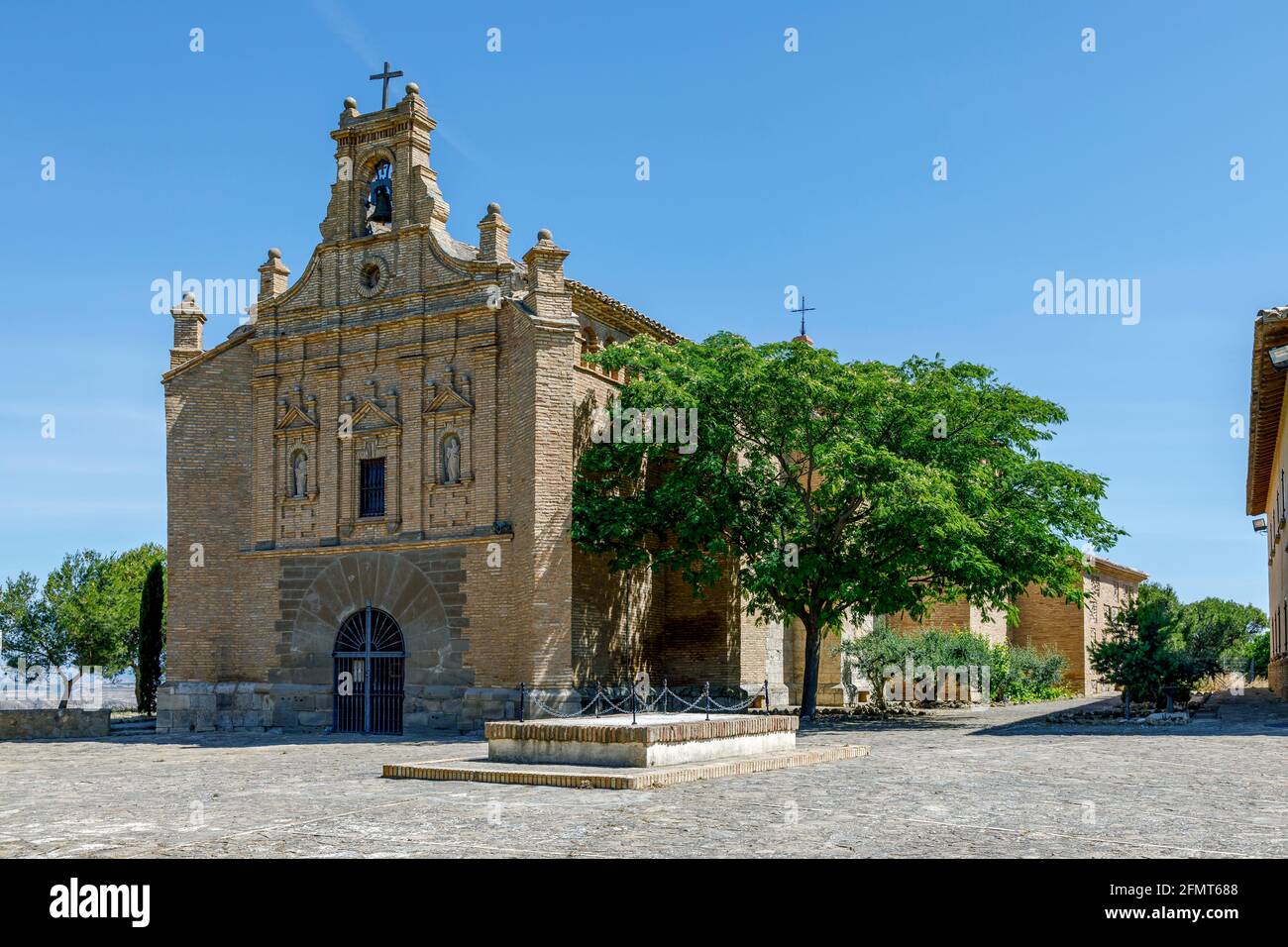 Basilica of Our Lady of the Yugo in Navarre, Spain Stock Photo
