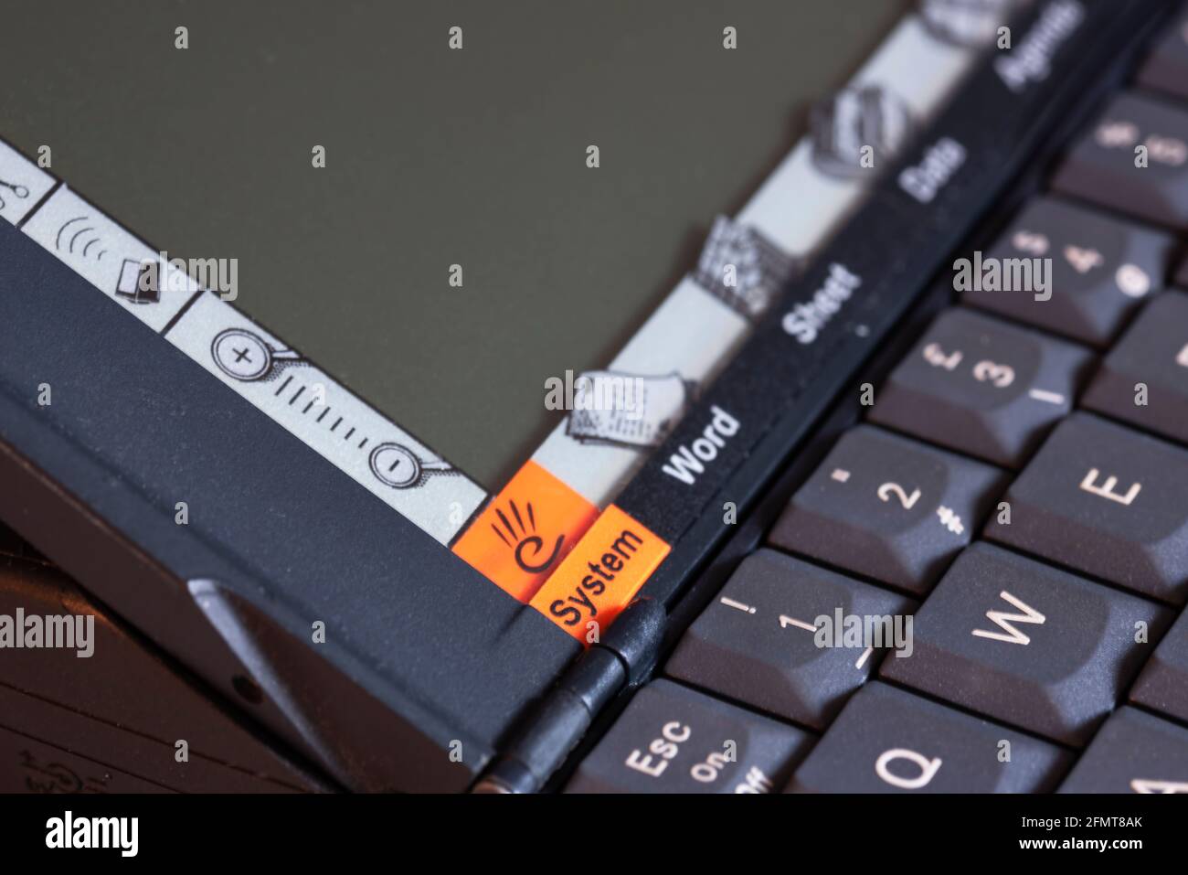 A close-up of a  late 1990s Psion Series 5 PDA Stock Photo