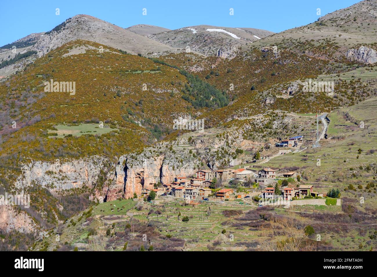 Castellar de Nuch, catalan village in the Pyrenees mountains, belonging to the province of Barcelona. Stock Photo