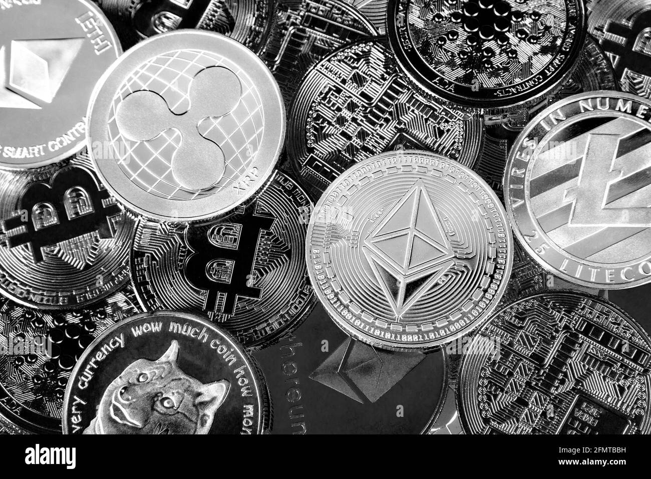 Tokens cryptocurrency Black and White Stock Photos & Images - Alamy