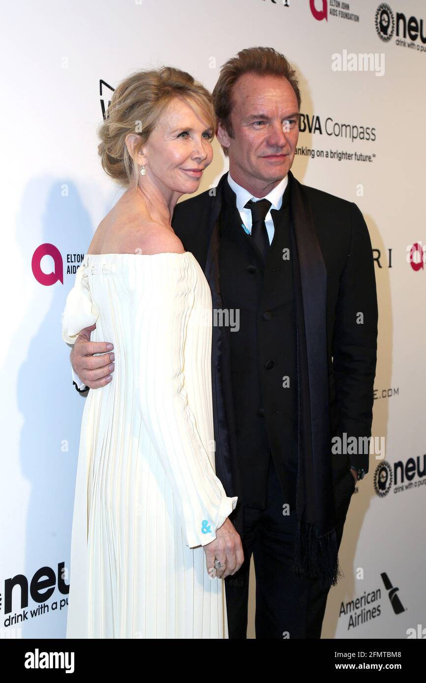 LOS ANGELES - FEB 26: Trudie Styler, Sting, aka Gordon Matthew Thomas ...