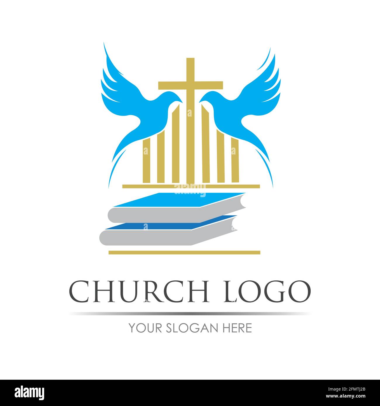 church logo vector illustration design template Stock Vector Image ...
